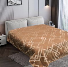 Akrylová deka v medové barvě s reliéfním vzorem