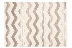Tappeto da terrazzo a righe color crema