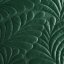 Luxusný zamatový prehoz s listovým motívom zelenej farby 170x210 cm