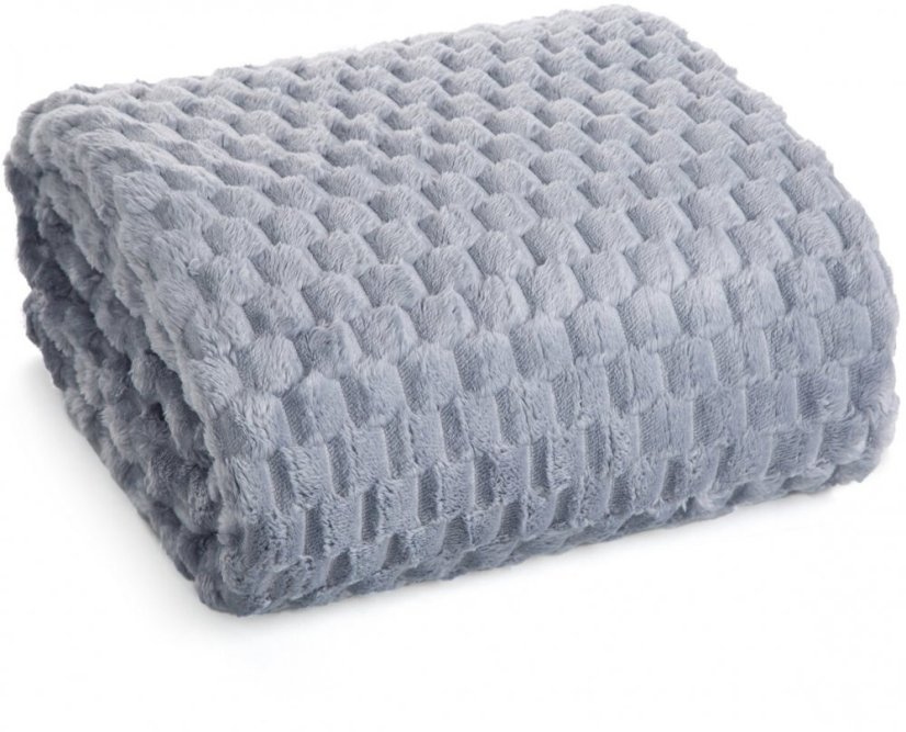Dicke hellgraue Decke mit modernem Muster