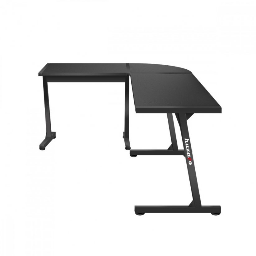Priestranný rohový stôl HERO 6.0 v čiernej farbe