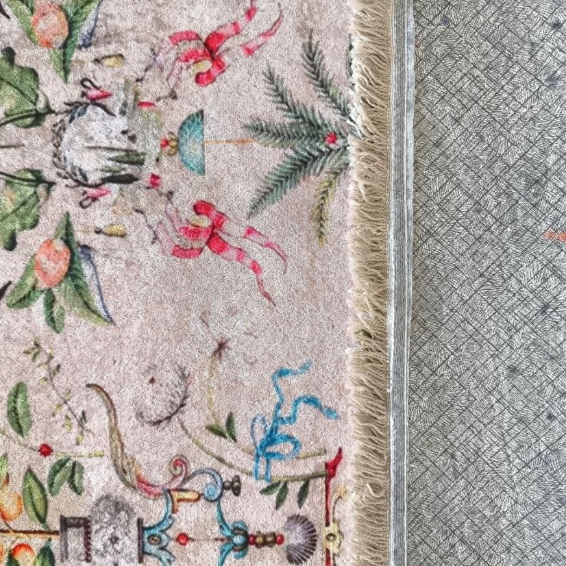 Romantický vintage koberec s botanickým vzorem