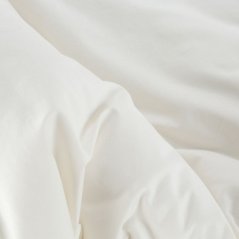 Jednofarebná bavlnená krémovo smotanová prikrývka na paplón