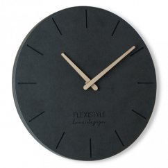 Elegante orologio rotondo antracite da parete 30 cm