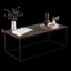 Modern dohányzóasztal MDF-ből és fémből 100 x 55 cm