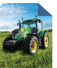 Detský prehoz na posteľ s potlačou - Traktor