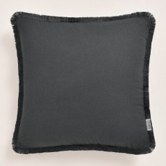 Tamno siva jastučnica Boca Chica s resicama 50 x 50 cm