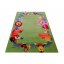 Zelený koberec so zvieratkami do detskej izby