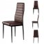 Set di 4 eleganti sedie in marrone dal design senza tempo