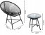 Set de mobilier de grădină realizat din technicoratan negru 