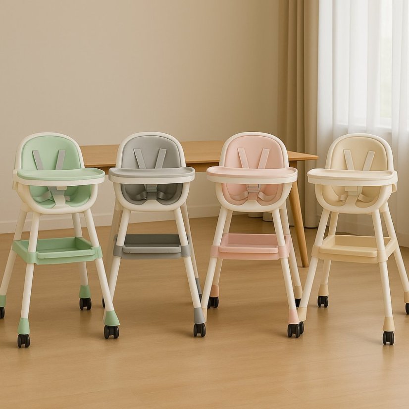 Praktická detská stolička na kŕmenie 3v1
