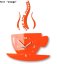 Ceas de perete "Este timpul pentru cafea" - Culoare: Portocalie
