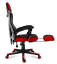 Ergonomické herní červené křeslo s opěrkou nohou COMBAT 3.0