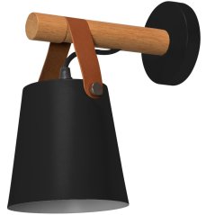 Designer-Wandleuchte aus Holz und Metall