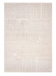 Cremefarbener und silberner Wollteppich ESTONIA
