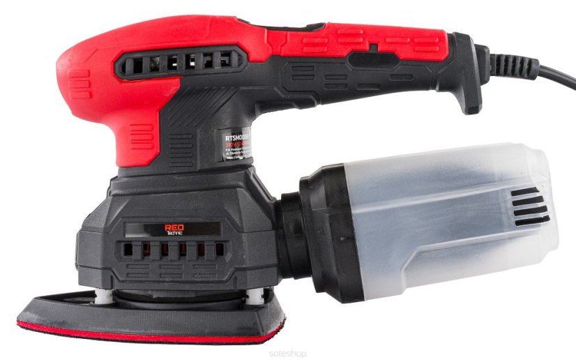 Excentrická oscilační bruska 1300W, 3v1 ČERVENÁ TECHNIC