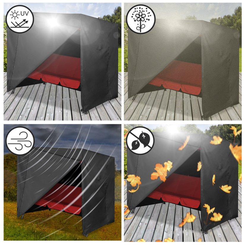 Terasz hinta CASARIA® kék, KINGSLEEVE® védőhuzattal