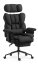 Ergonomski pisarniški stol HC-1037 z oporo za noge – črna tkanina