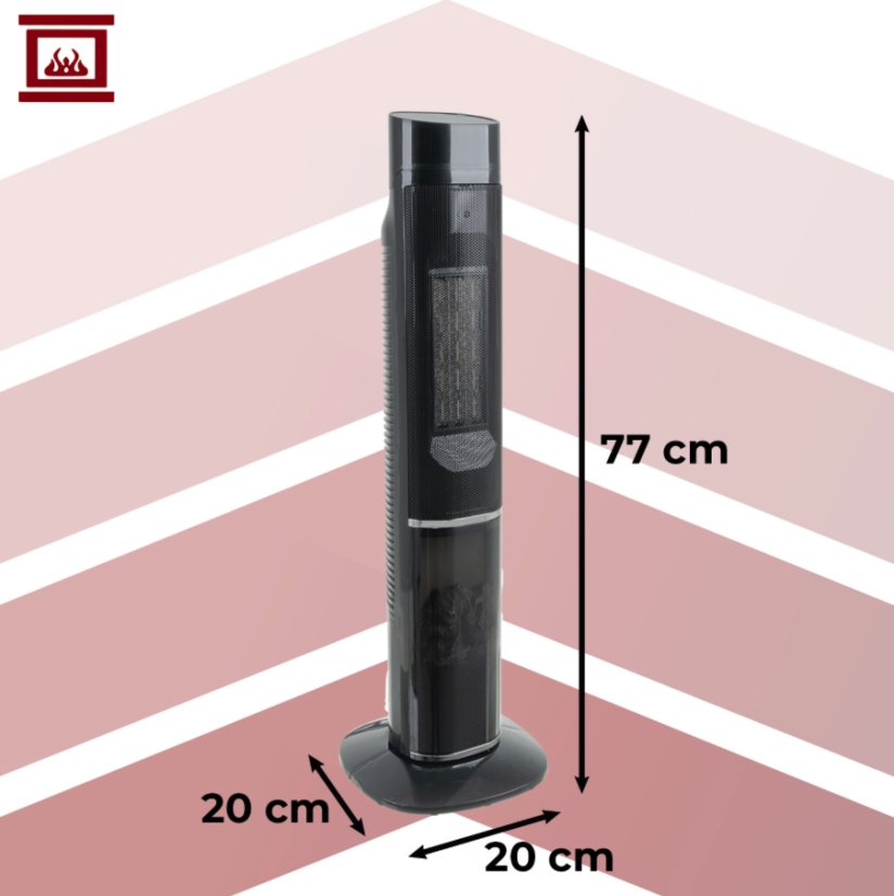 Termoventilatore a colonna KAMINER IGNISSE 2000W con effetto camino