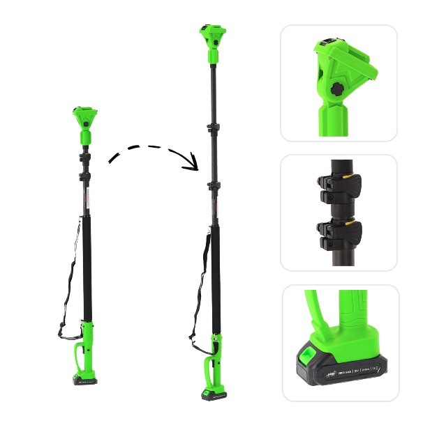Mâner extensibil telescopic pentru unelte fără fir