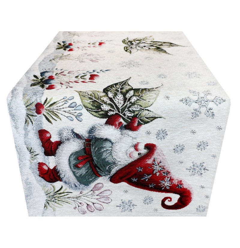 Vánoční běhoun a ubrus Elf s vánoční růží