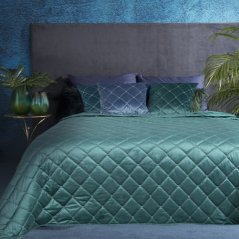 Luxusný zamatový prehoz na posteľ s dekoračným prešívaním