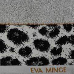 Luxuriöses graues Handtuch EVA MINGE mit Muster