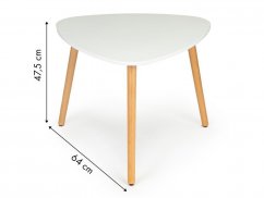 Sodobna mizica v beli barvi