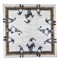 Vianočný gobelínový obrus na stôl Šedí škriatkovia