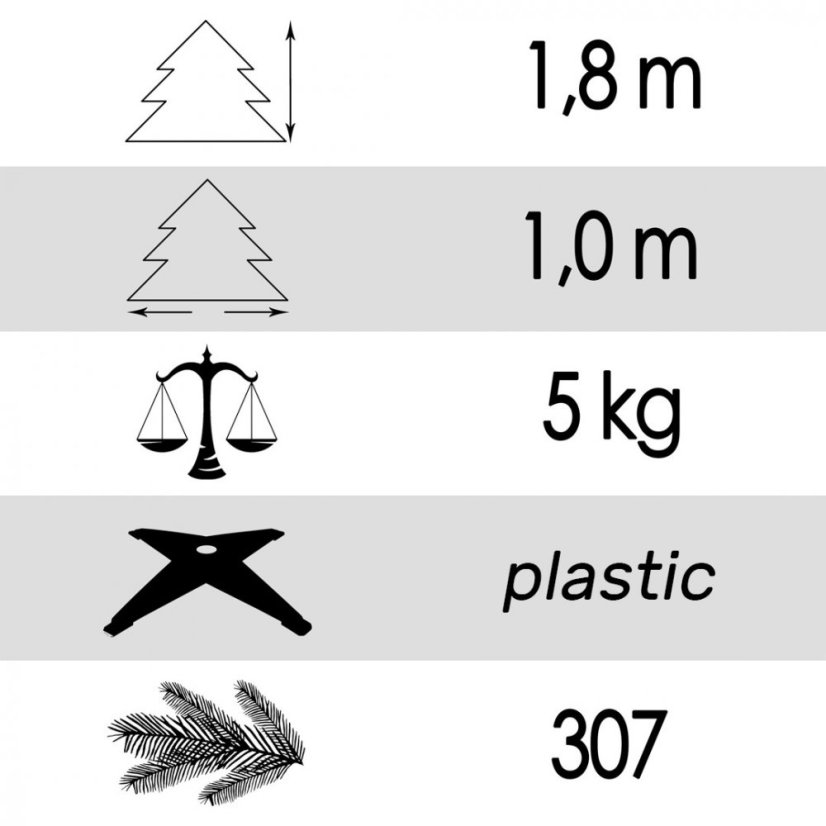 Hustý umelý vianočný stromček borovica 180 cm