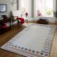 Béžový koberec do obývačky s geometrickými vzormi