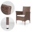 Záhradný set nábytku MULTIGARDEN – 4 kreslá a stôl, svetlohnedý