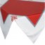 Vánoční červenobílý ubrus s potiskem - Rozměr ubrusů: Šířka: 85 cm | Délka: 85 cm
