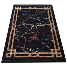 Stilvoller Teppich mit abstraktem Muster in Gold