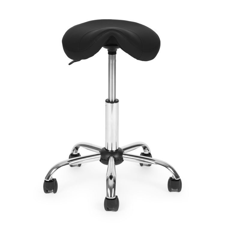 Výškovo nastaviteľná ergonomická otočná stolička v tvare sedla