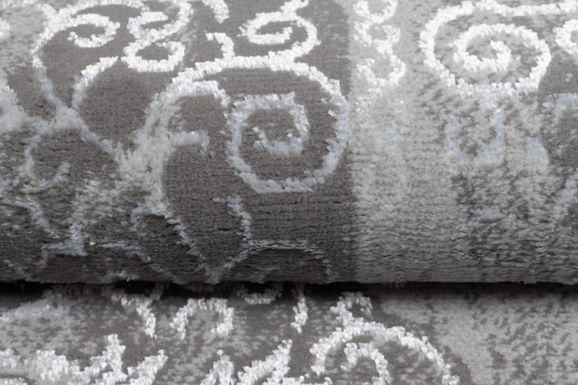 Moderni bijeli i sivi dizajn unutarnjeg tepiha s uzorkom