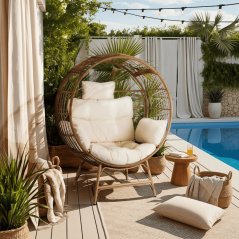 Luxus kerti rattan fotel TAMPA