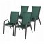 Štýlové záhradné stoličky zelenej farby 4ks