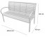 Panchina da giardino moderna in marrone scuro 125 x 60 x 80 cm