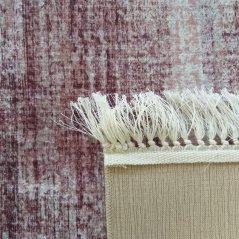 Лилав кухненски килим с пискюли