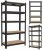 Scaffale nero con 5 ripiani Profondità 30 cm