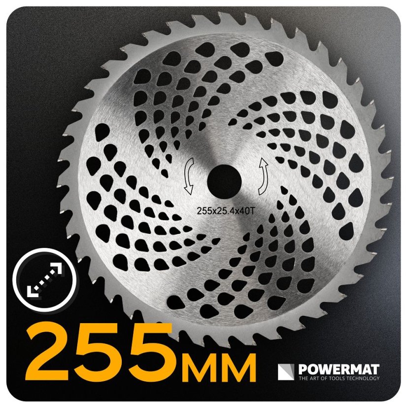 Disc de tăiere pentru motocoasă 255 mm - 40 dinți