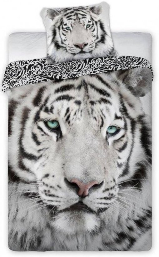 Krásna obojstranná posteľná obliečky s motívom tigra - Rozmer: 2 časti: 1ks 160 cmx200 + 1ks 70 cmx80