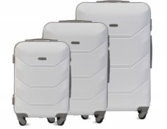 Komplet potovalnih kovčkov 3 v 1 sive barve