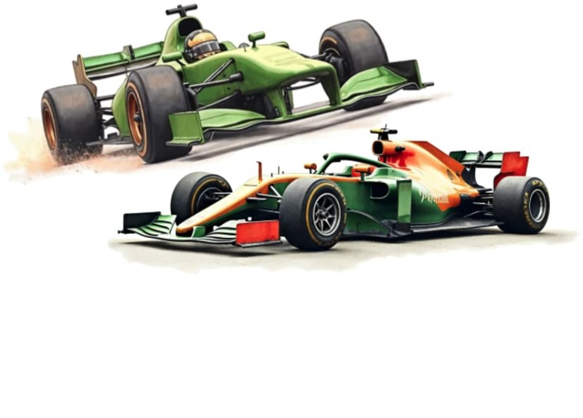 Dekorace pokoje pro fanouška F1 - samolepka na zeď s formulí