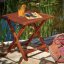 Klappbarer Gartentisch aus massivem Akazienholz - 70 x 70 cm