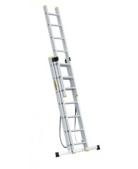 Mehrzweckleiter aus Aluminium, 3 x 7 Sprossen und 150 kg Belastbarkeit