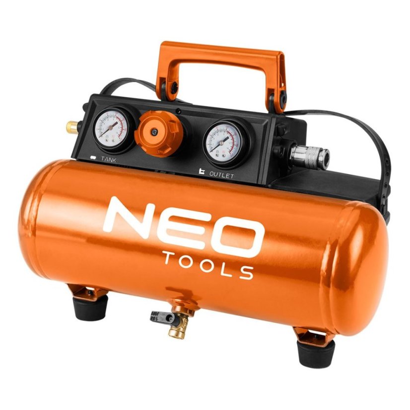 Akumulátorový kompresor NEO TOOLS Energy+ 18 V – 3,8 l, bez baterie