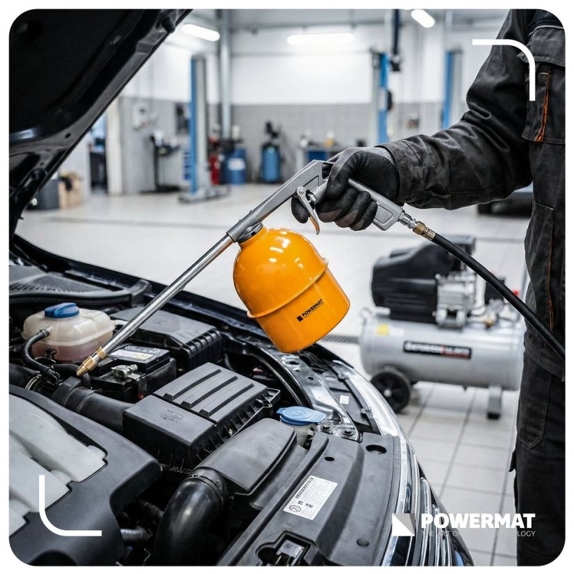 Pneumatická pištoľ na olej a mazivo 0,85 l - tryska 210 mm, 1/4" pripojenie