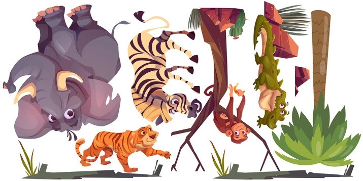 Autocolant pentru copii animale animate Madagascar - Mărimea: 100 x 200 cm